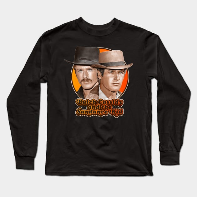 Retro Butch Cassidy and the Sundance Kid Tribute Long Sleeve T-Shirt by darklordpug